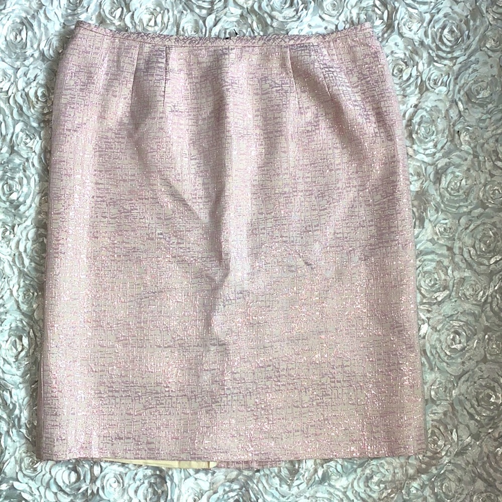 . Beautiful shiny purple and cream pattern skirt size 14